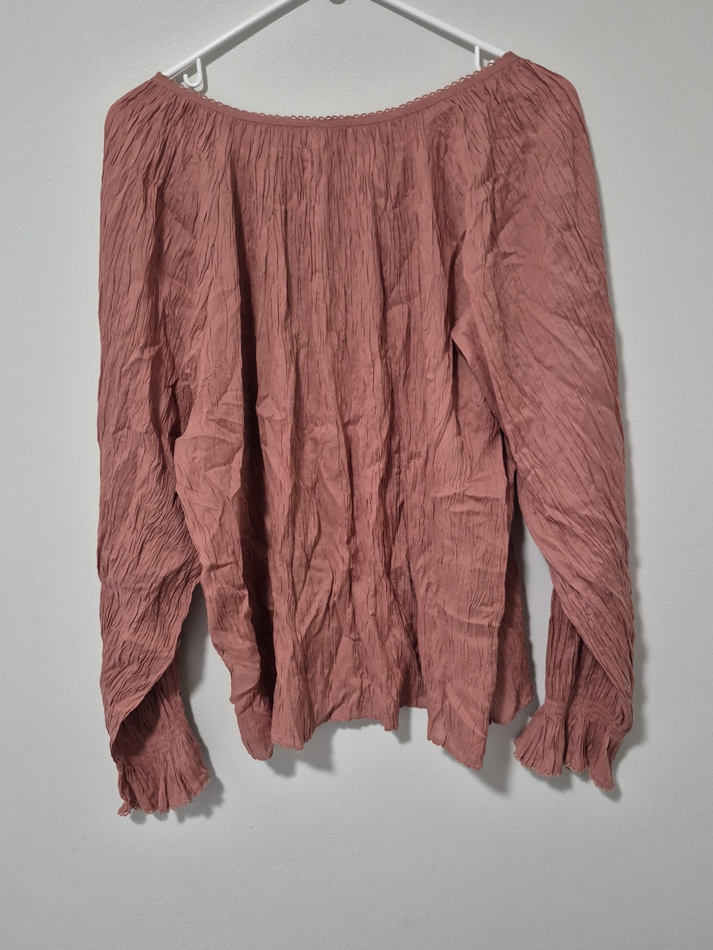 Wilfred Aritzia 100% Modal Crinkled Blouse, Large - Picture 6 of 8